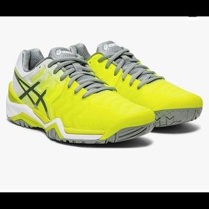 ASICS~ gel-resolution® 7 shoe~ yellow & Wht ~ sz 8